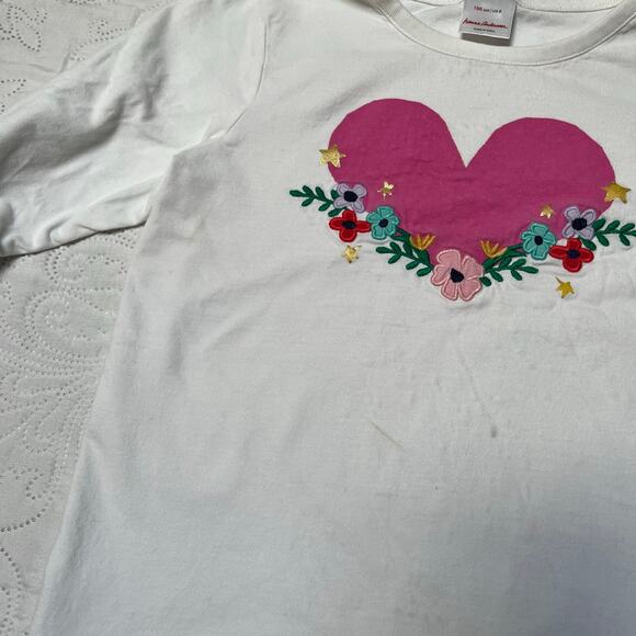 Hanna Andersson Floral Heart Art Tee Size 8 - Picture 3 of 10